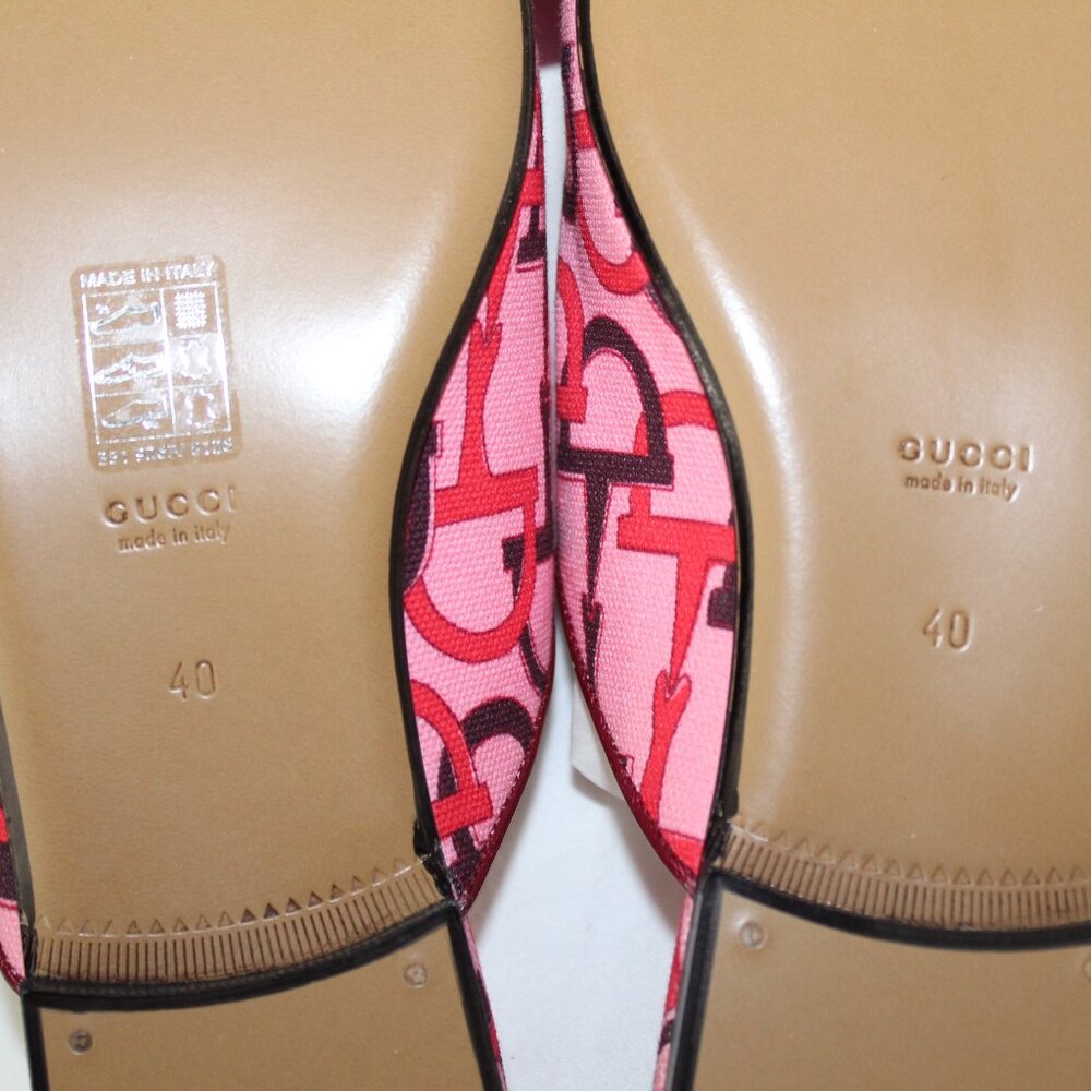 NWB Gucci Horsebit GG Princetown Horsebit Flats Mules Slip Ons 40 802163 - Picture 2 of 9
